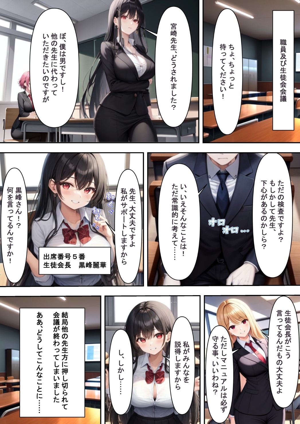 下着検査でハメられた!?〜女子校唯一の男性教師が生徒会長にハメられる話〜