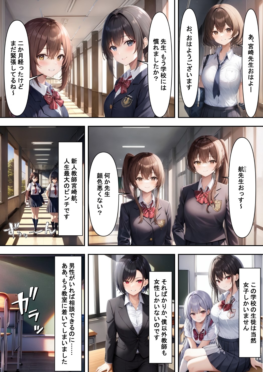 下着検査でハメられた!?〜女子校唯一の男性教師が生徒会長にハメられる話〜