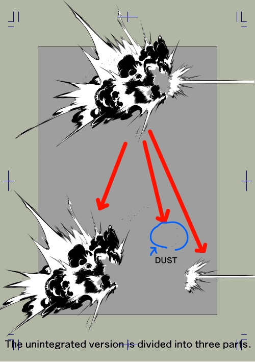 素材をどうぞ『モノクロの爆発15』