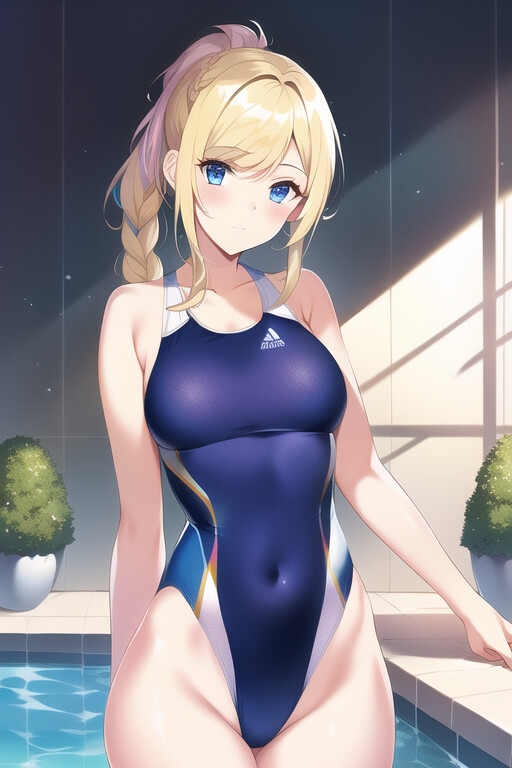 ハイレグ競泳水着の少女たち 400枚