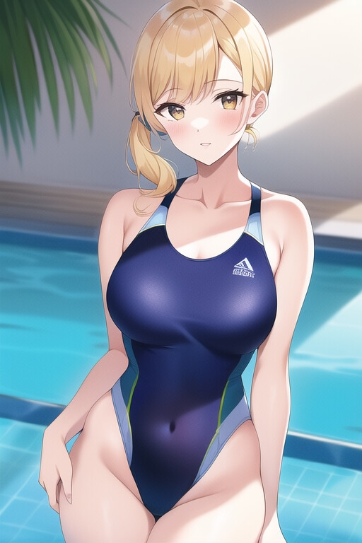 ハイレグ競泳水着の少女たち 400枚