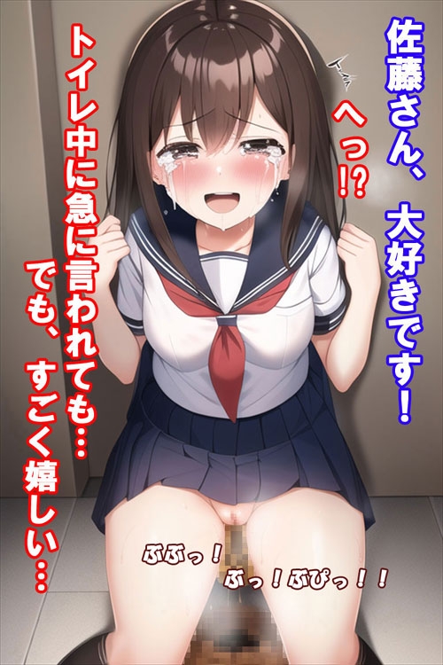 おもに同級生女子が告白しながら歓喜の涙とう○こを垂れ流すCG集