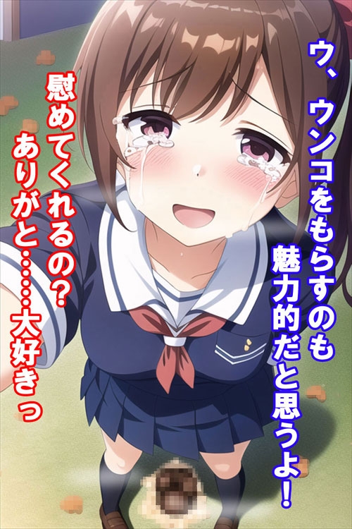 おもに同級生女子が告白しながら歓喜の涙とう○こを垂れ流すCG集