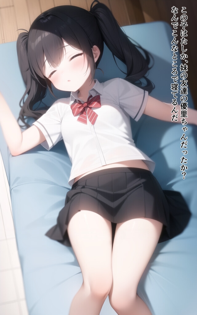 寝ている妹のお友達に悪戯するお話