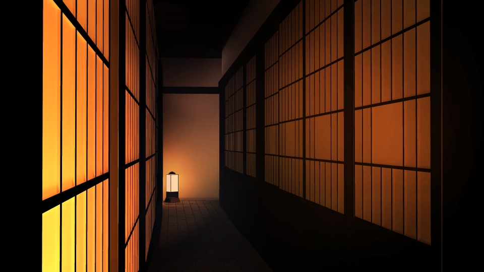 日本家屋の和室と廊下