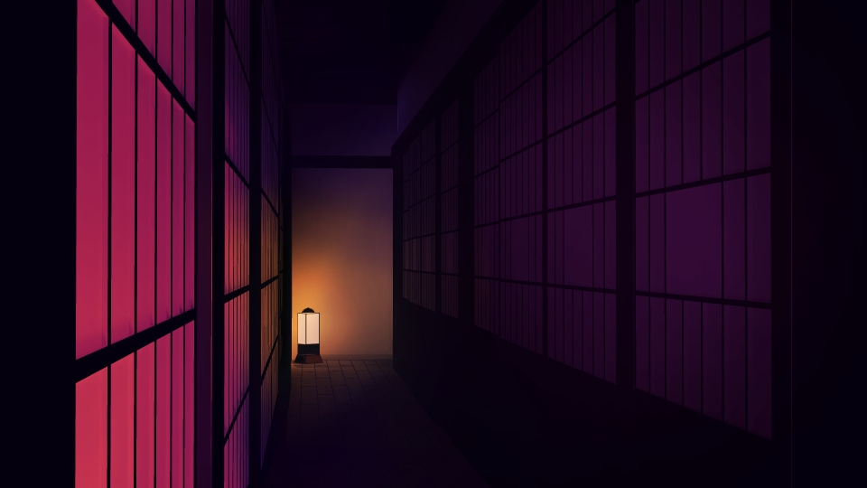 日本家屋の和室と廊下