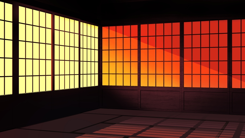 日本家屋の和室と廊下