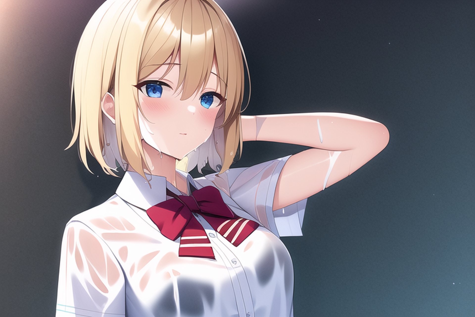 金髪ショート濡れ透けエロCG集