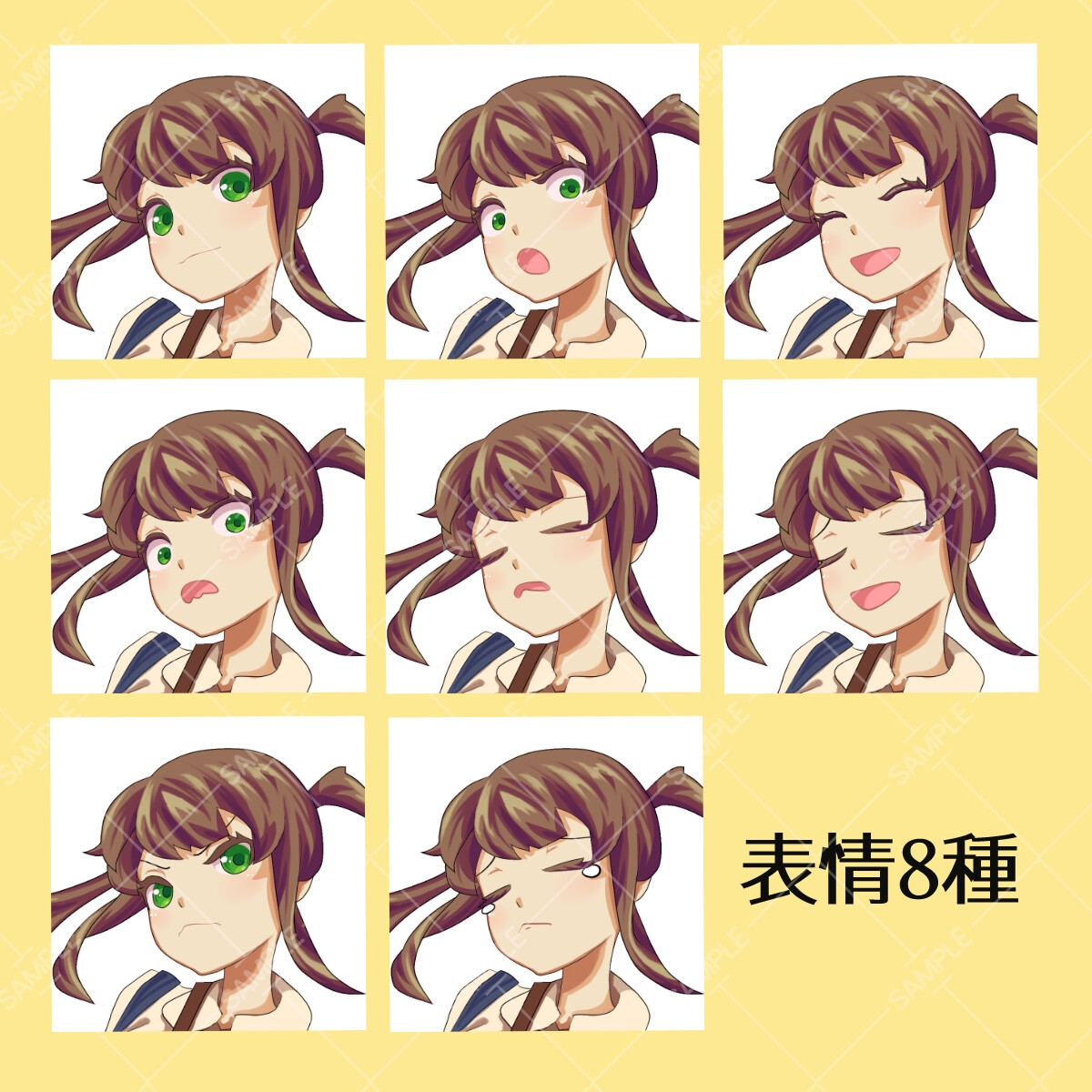 立ち絵素材_59(胸部デカめカメラ女子)3色セット