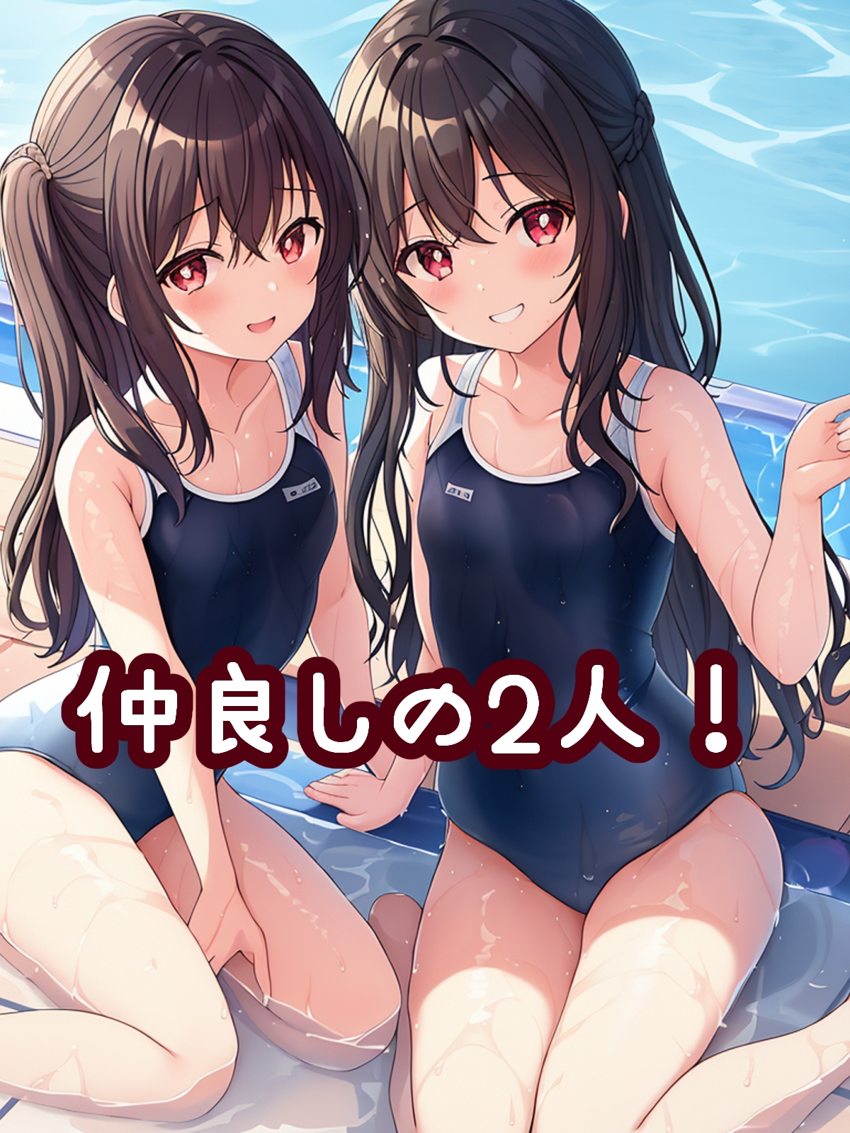 スクール水着でおおはしゃぎ!プールで遊ぶ小学生と中学生