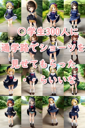 ○○学生300人に通学路でショーツを見せてもらった・・・らいいな