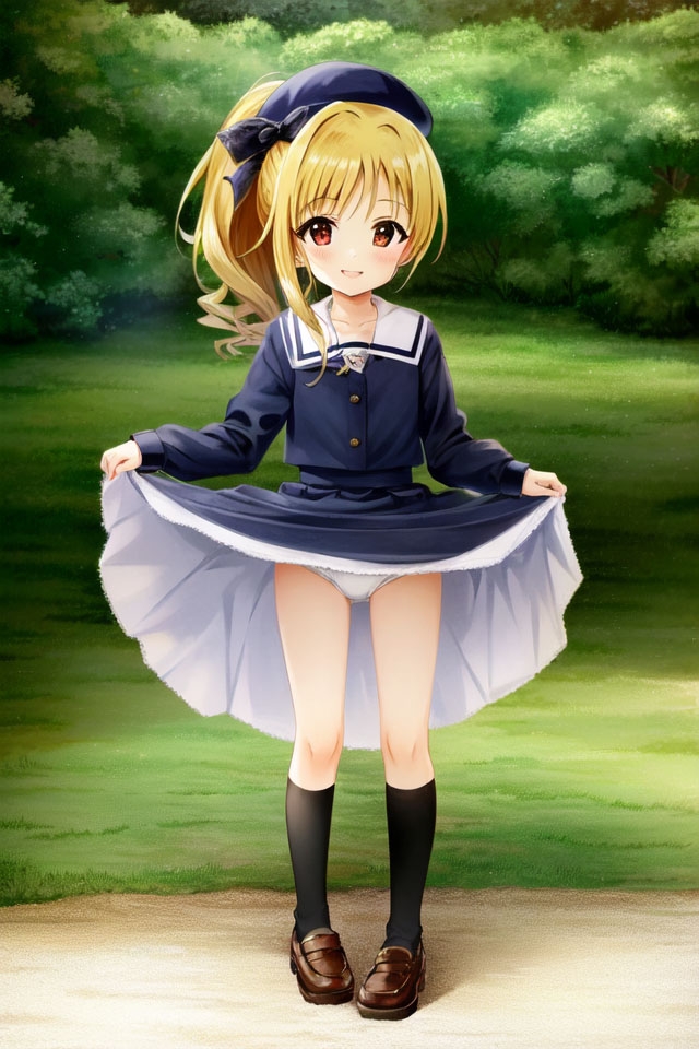 ○○学生300人に通学路でショーツを見せてもらった・・・らいいな