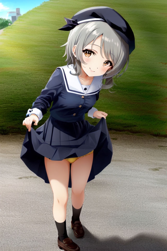 ○○学生300人に通学路でショーツを見せてもらった・・・らいいな