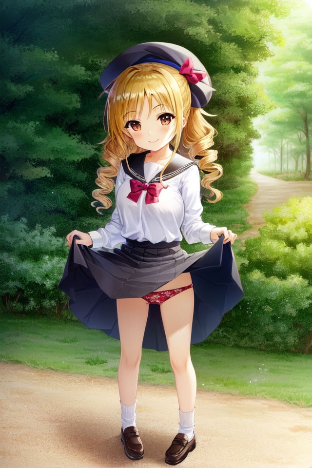 ○○学生300人に通学路でショーツを見せてもらった・・・らいいな