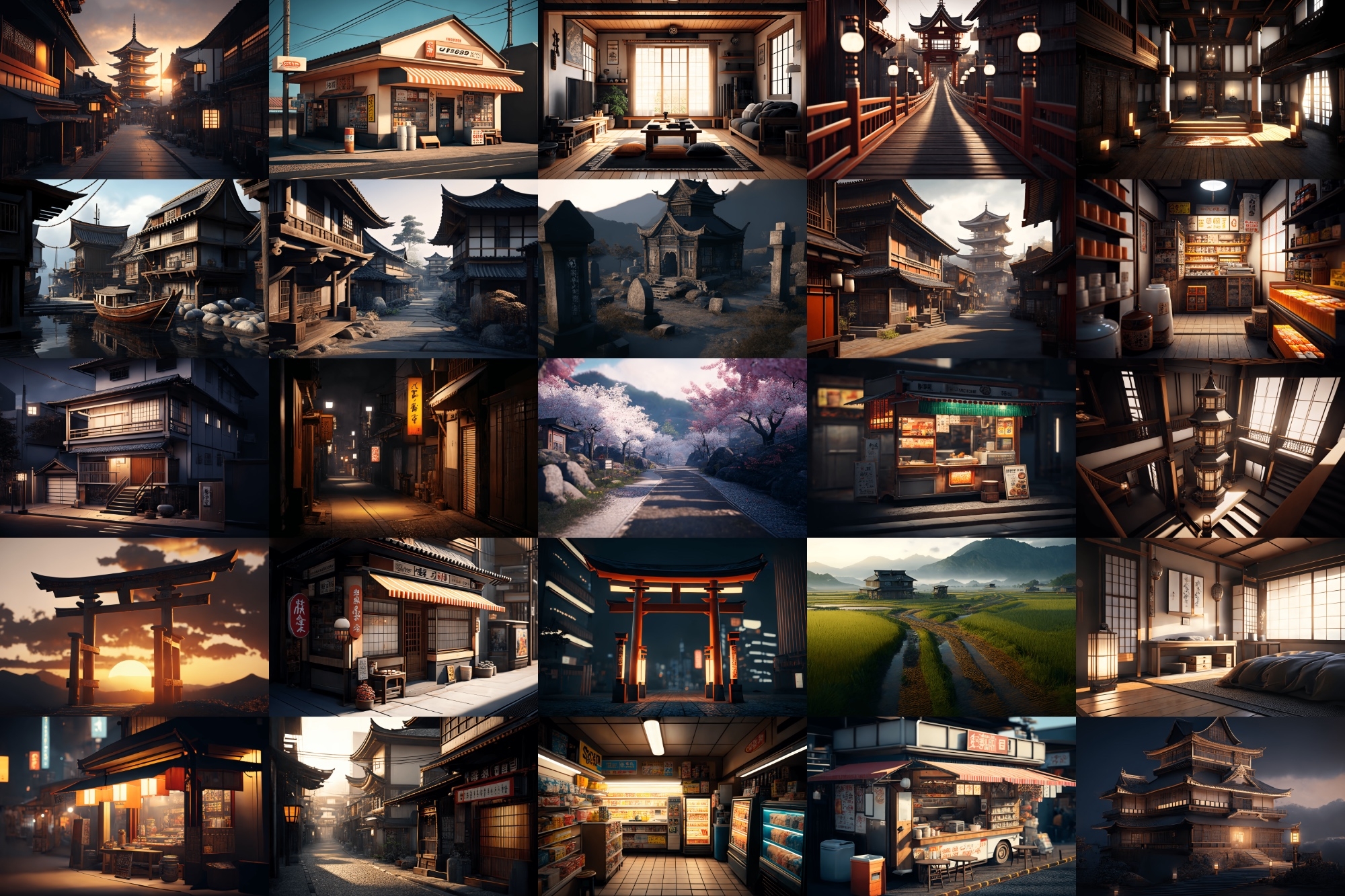 【超リアルな和風系の背景】著作権フリーの高解像度画像(100枚)