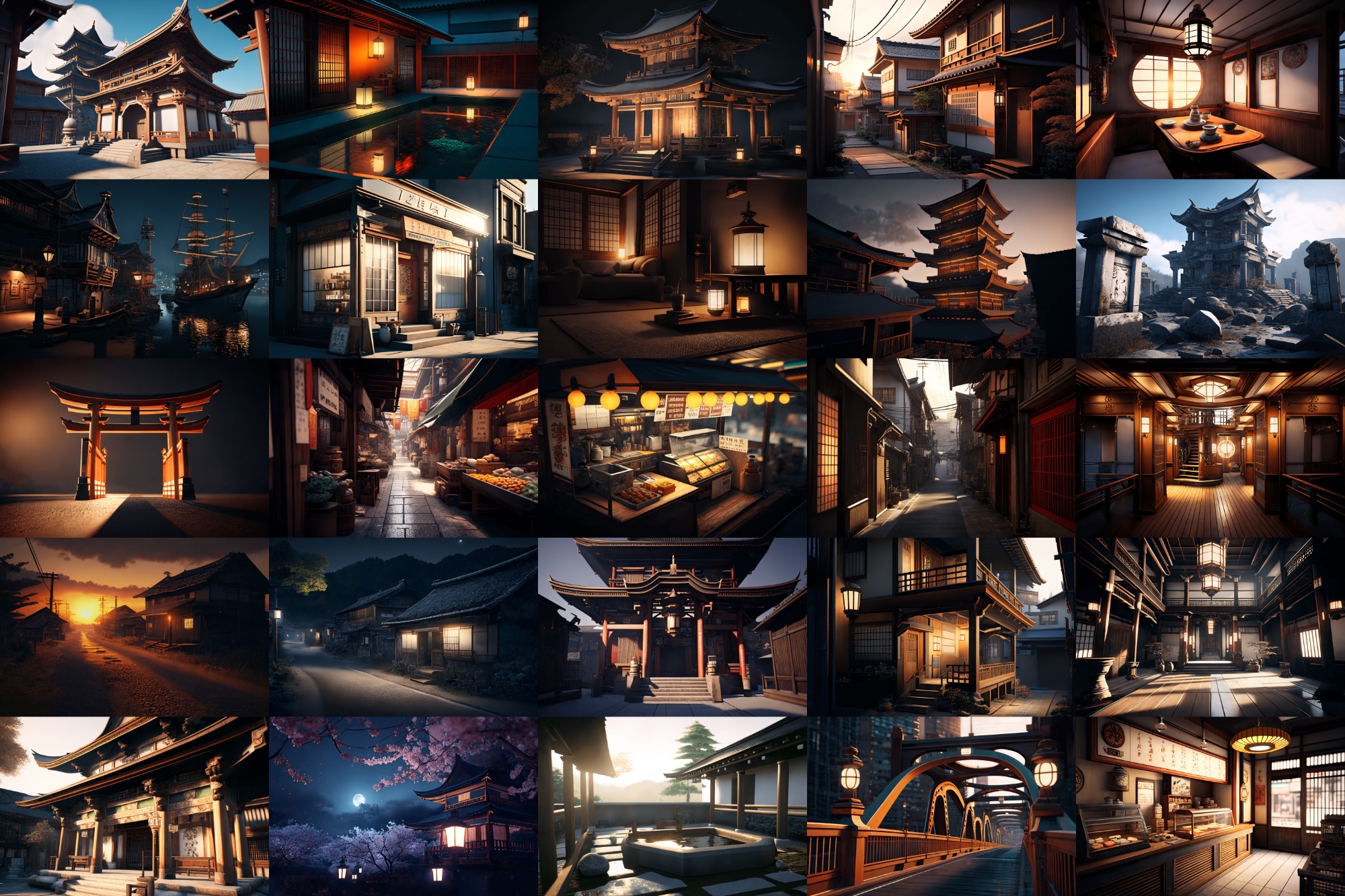 【超リアルな和風系の背景】著作権フリーの高解像度画像(100枚)