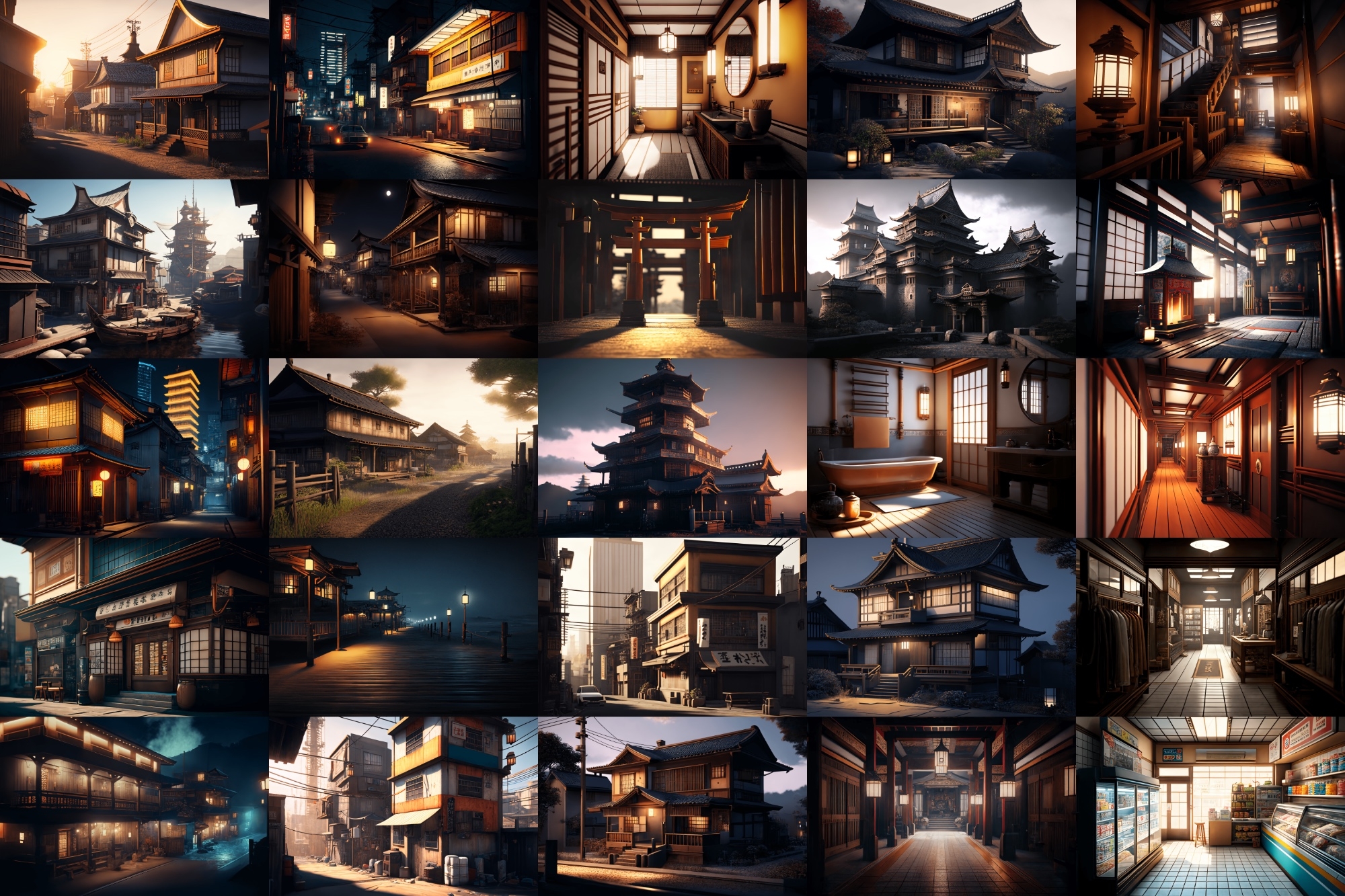 【超リアルな和風系の背景】著作権フリーの高解像度画像(100枚)