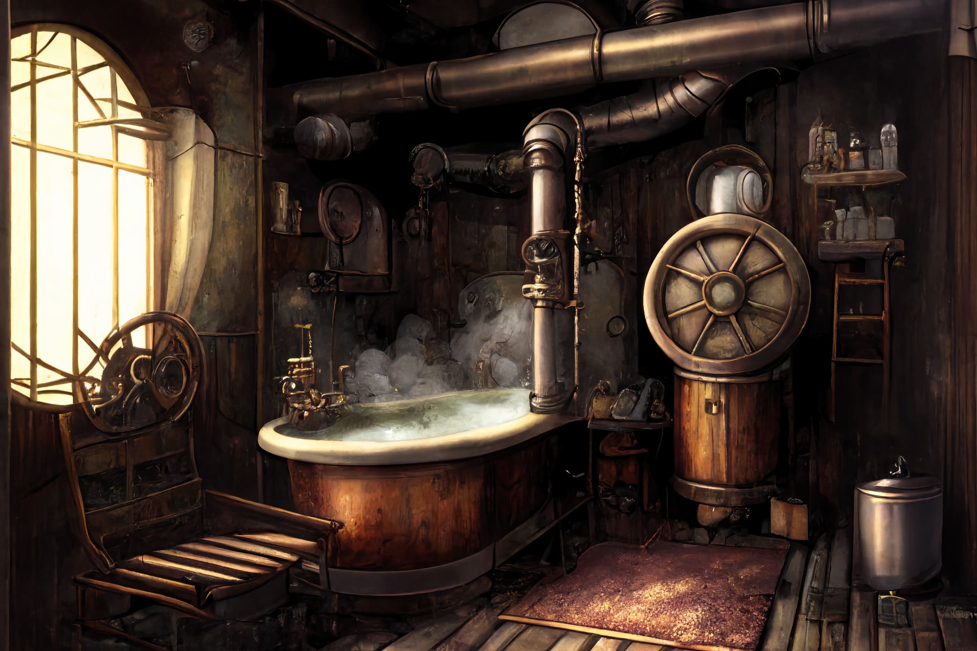 【アニメ映画スチームパンク背景】著作権フリーの高解像度画像(100枚)