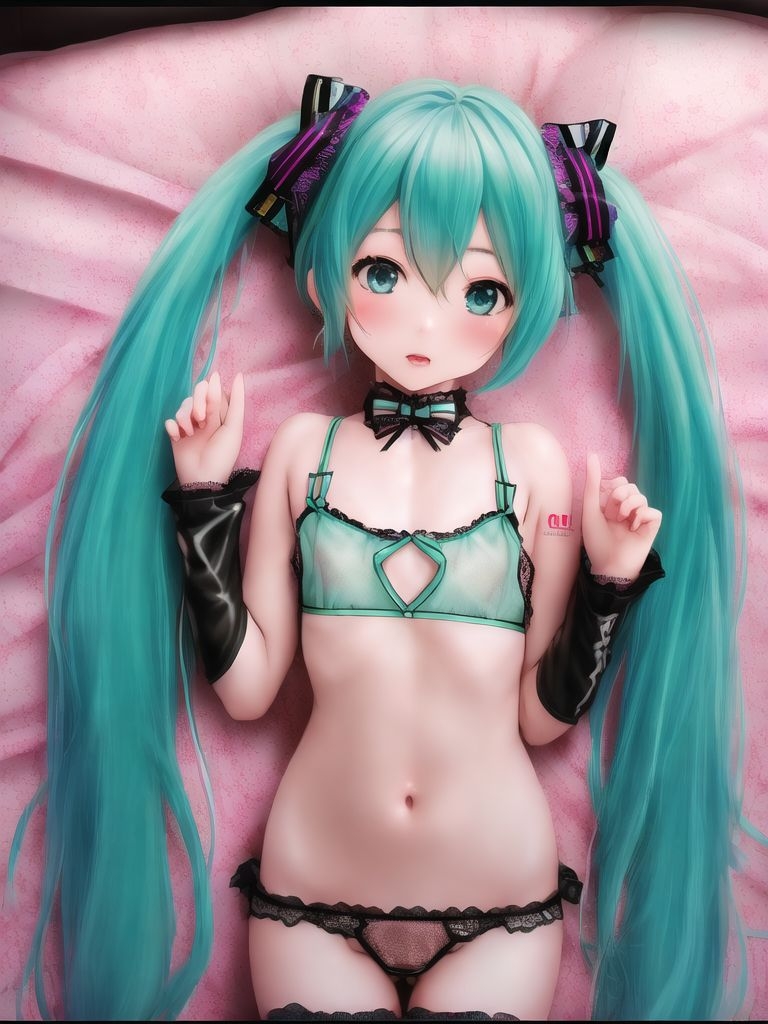 初〇ミク脱がせた