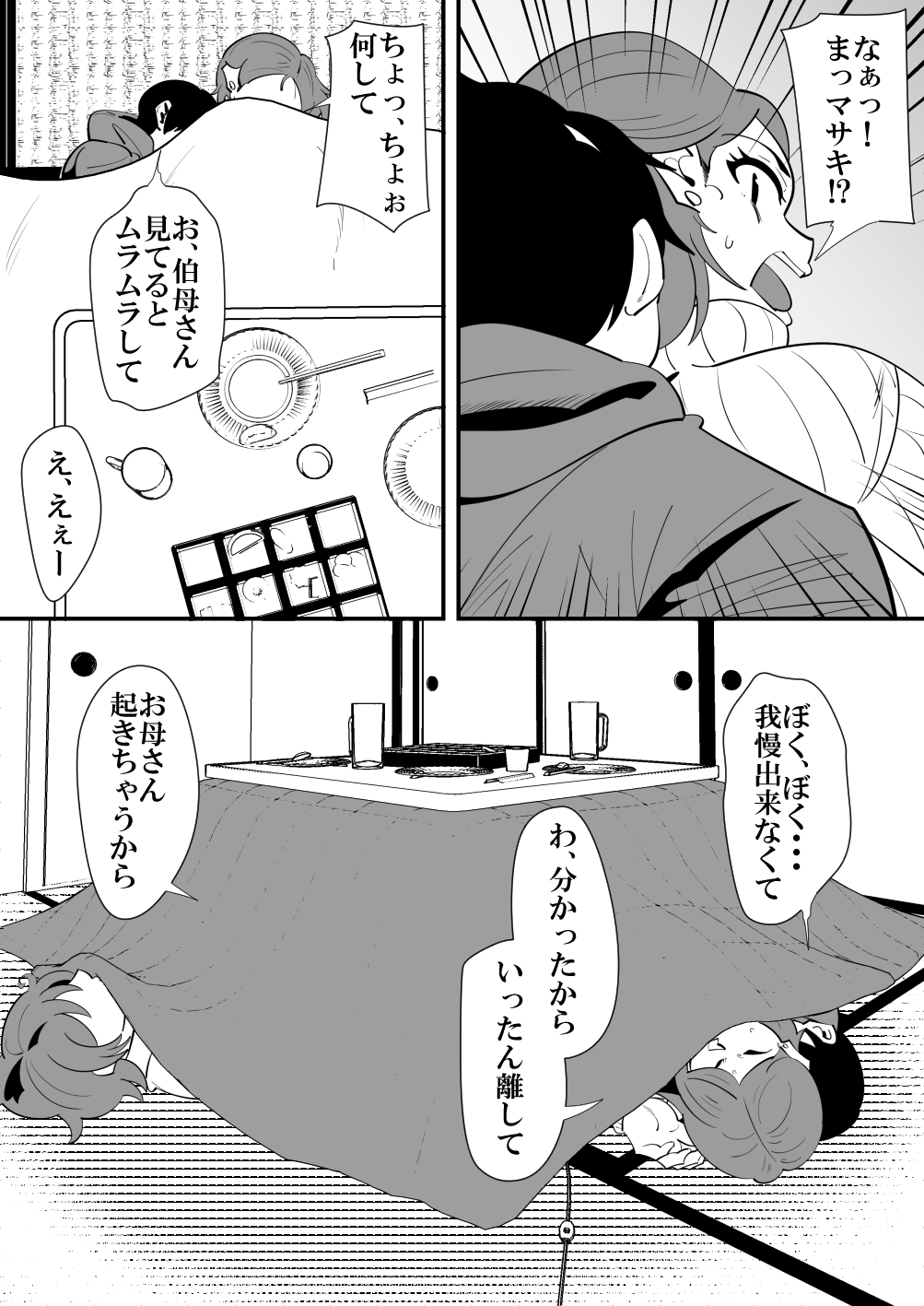 押しに負けて甥っ子とセックスしてしまう伯母さんの話。