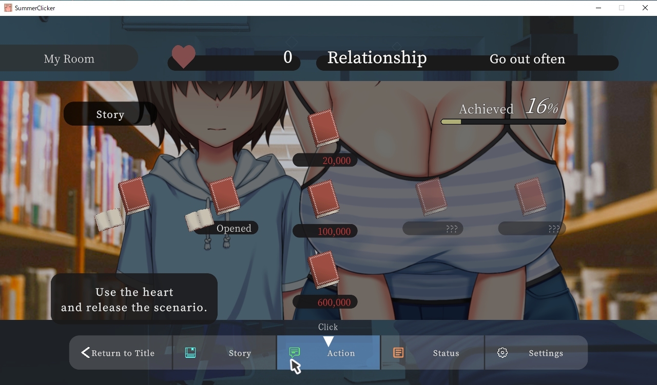 Summer Clicker : Sex life with a lady during summer vacation!