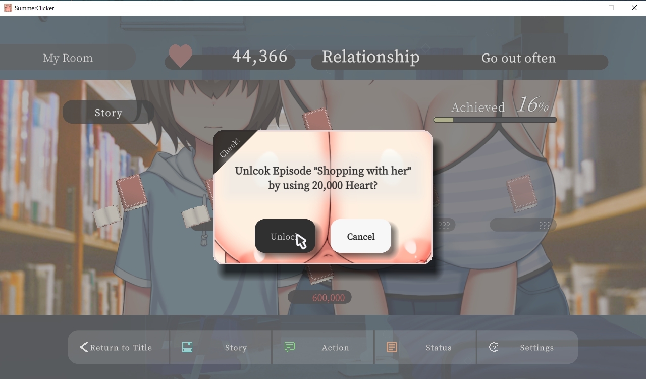Summer Clicker : Sex life with a lady during summer vacation!