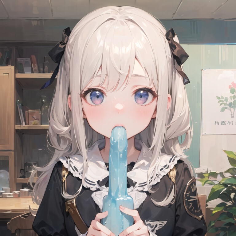 アイスを舐める女の子