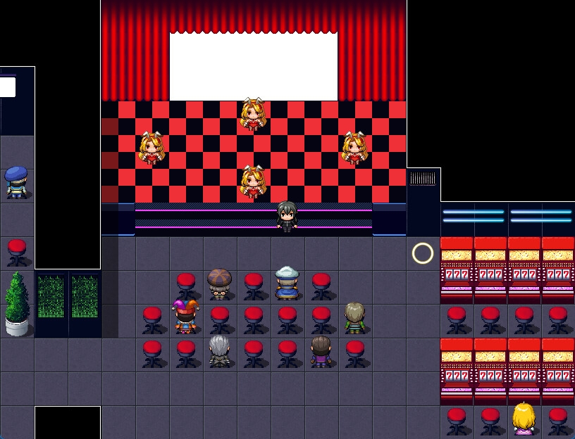 RPGツクールMV・MZ用 マップチップ/タイルセット 『ナイトクラブ・SF・サイバーパンク・秘密基地・闇カジノ』