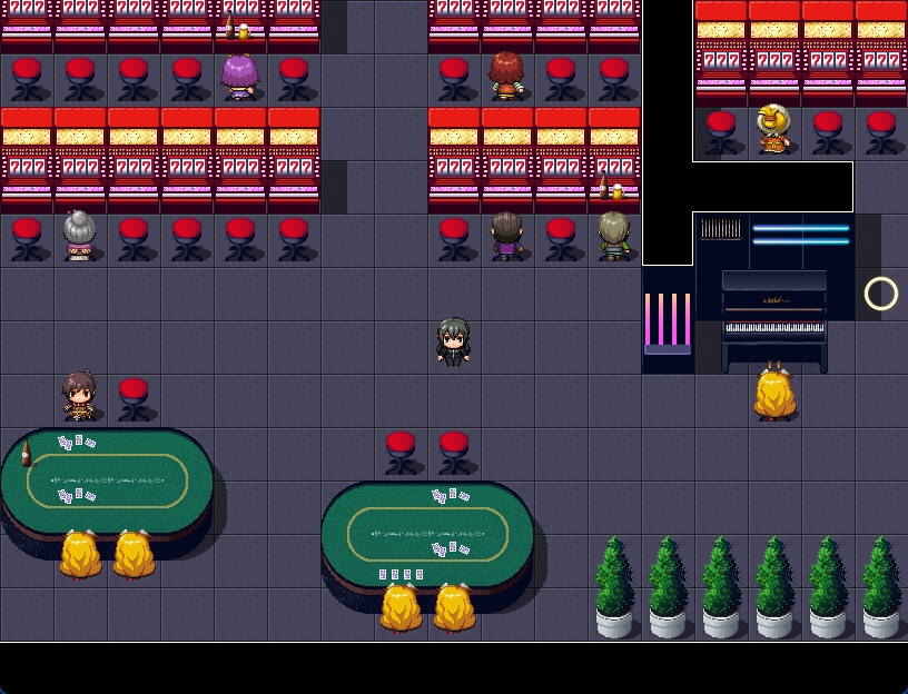 RPGツクールMV・MZ用 マップチップ/タイルセット 『ナイトクラブ・SF・サイバーパンク・秘密基地・闇カジノ』