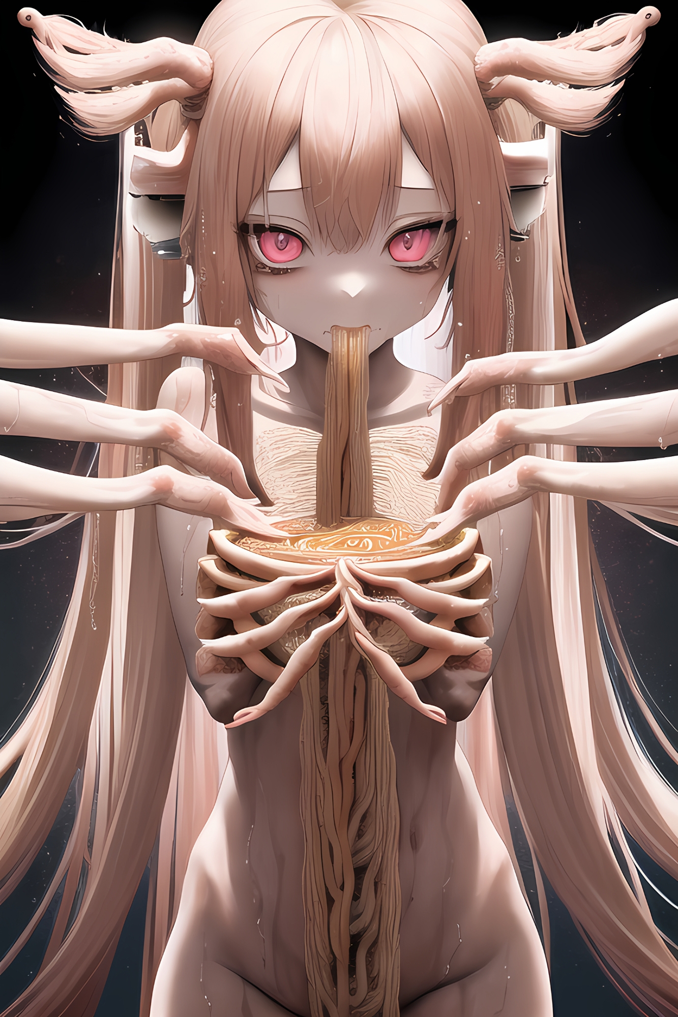 【ハルマゲドン】今明かされるAIイラストの真実2!「ラーメン手掴み女の子」はAIのミスではなく実は異世界の悪魔だったんだが?