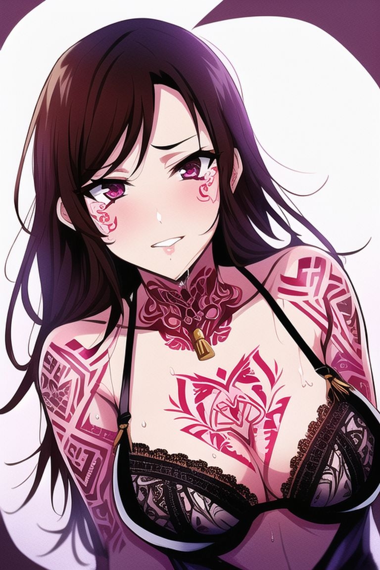 顔にタトゥーは婚姻の証