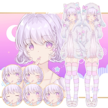 ゆめかわルームウェアの少女