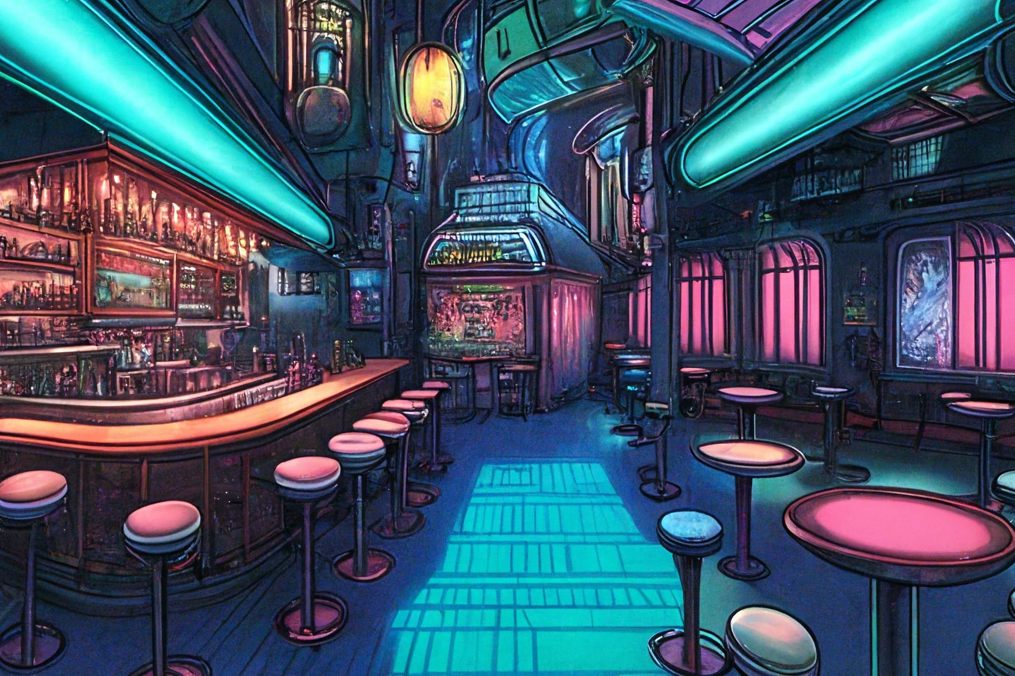 【アニメ映画サイバーパンク背景】著作権フリーの高解像度画像(100枚)