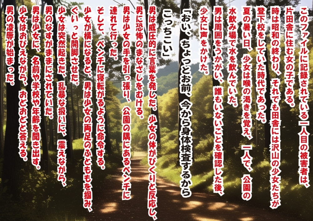 少女観察日記～ある夏の季節における強姦事件簿