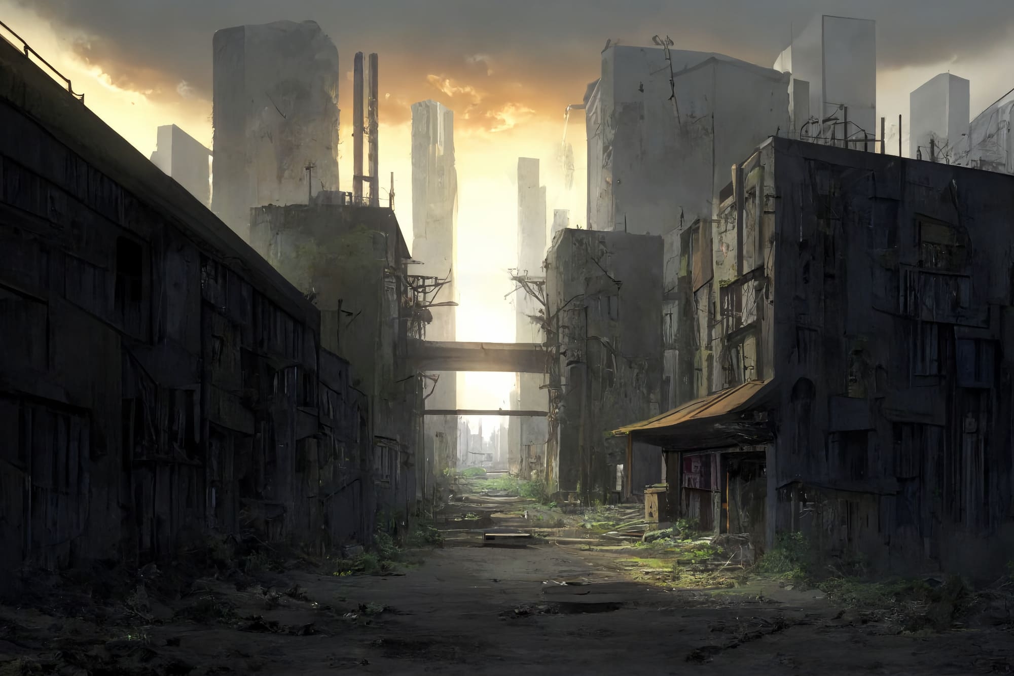 【アニメ映画風の廃墟系背景】著作権フリーの高解像度画像(100枚)