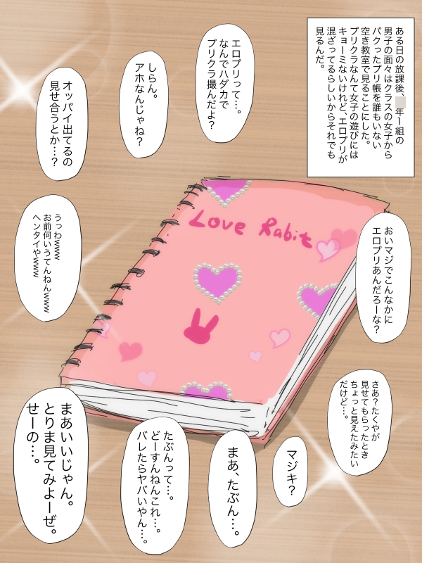 女子のプリ帳盗んで中身を見たらエロプリ出てきて爆シコ