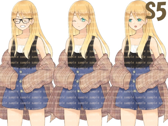 【とくだ屋】表情差分のみ女子立ち絵S5
