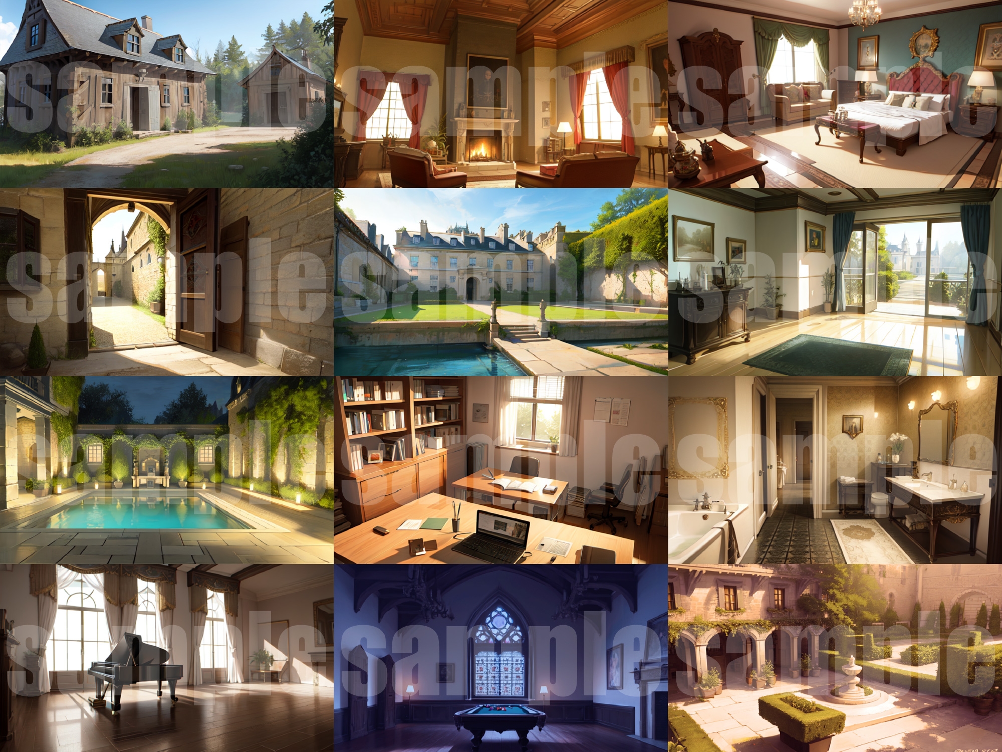 シグラルAI素材集『お屋敷背景編』