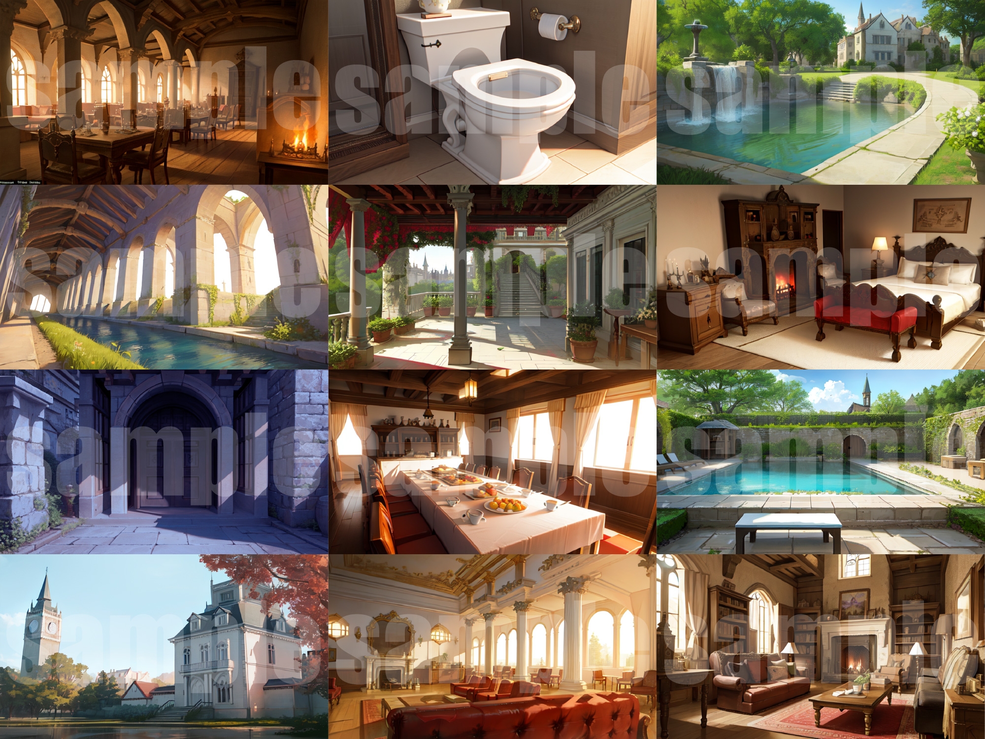 シグラルAI素材集『お屋敷背景編』