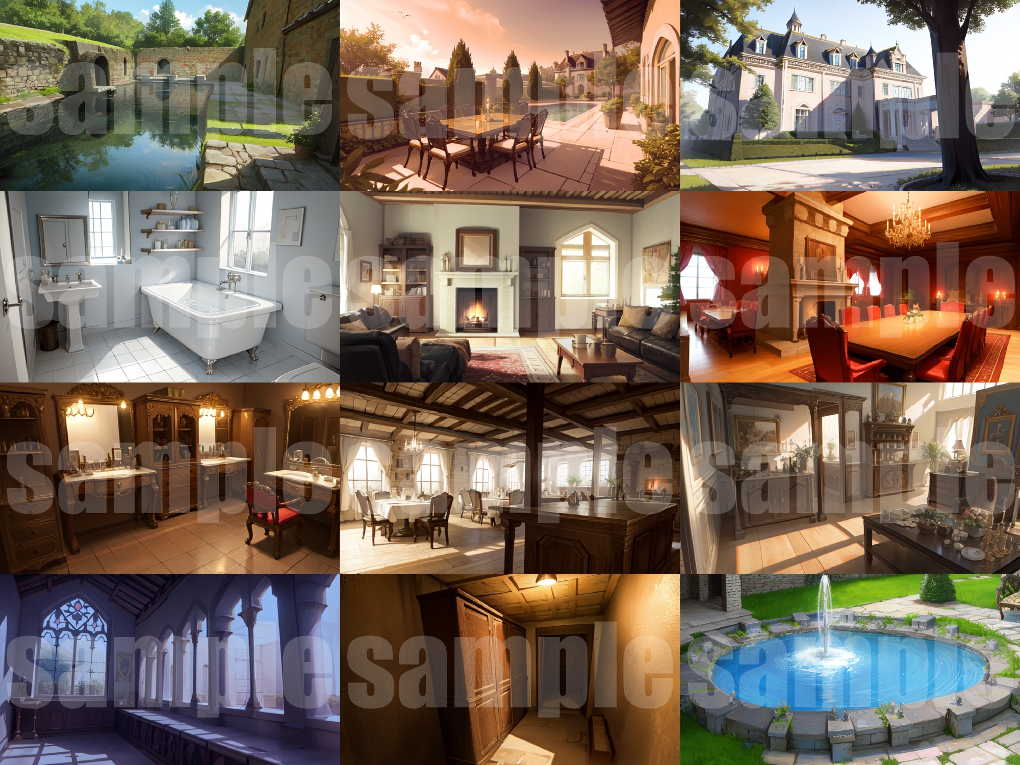 シグラルAI素材集『お屋敷背景編』