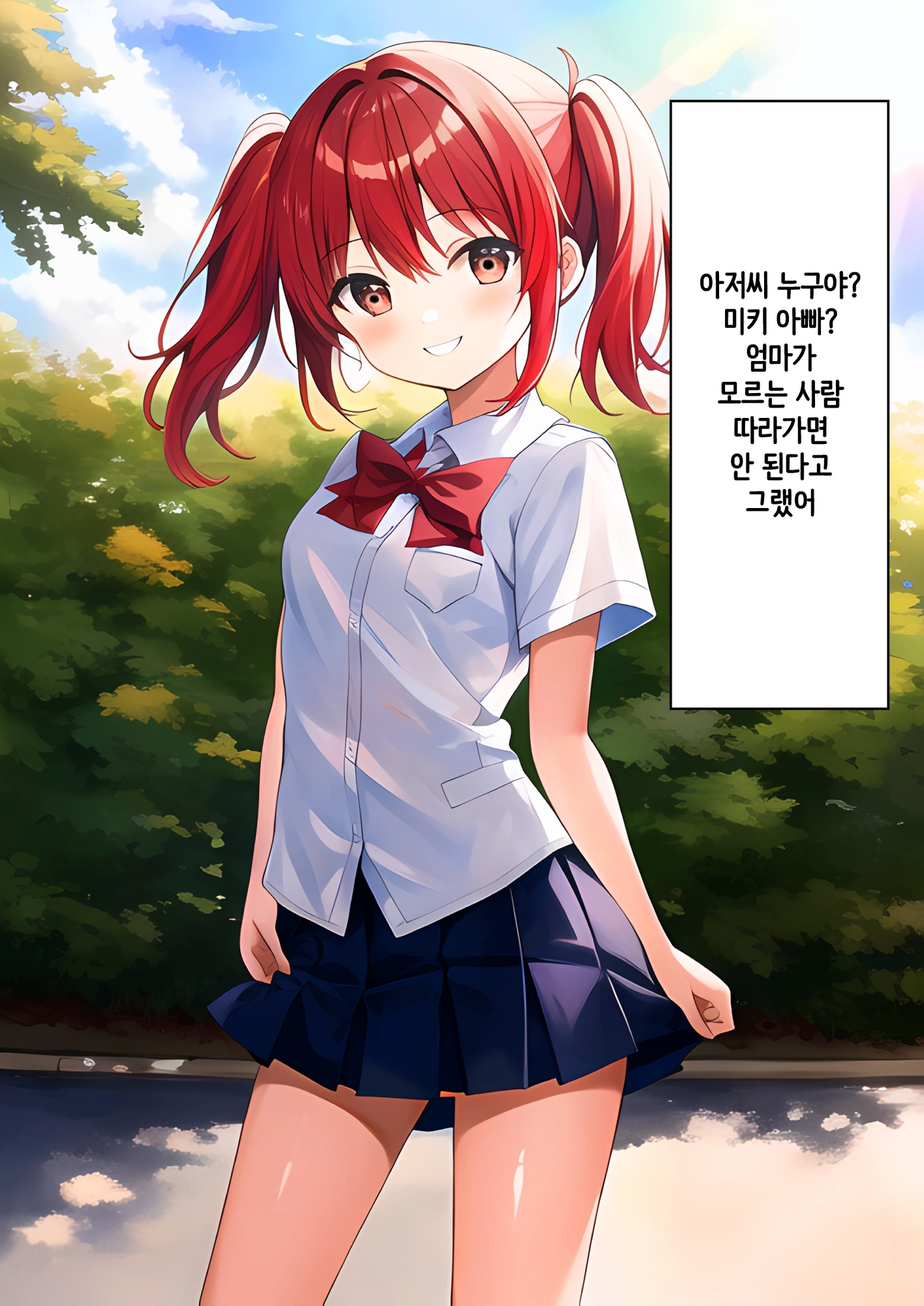 【韓国語版】ロリコン催眠種付けおじさん出会って速攻どエロい格好させていきなり襲っちゃいます編 即堕ち 2コマ