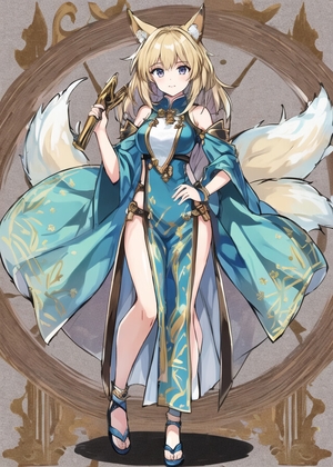 AIによって生成された可愛い狐娘イラスト100枚