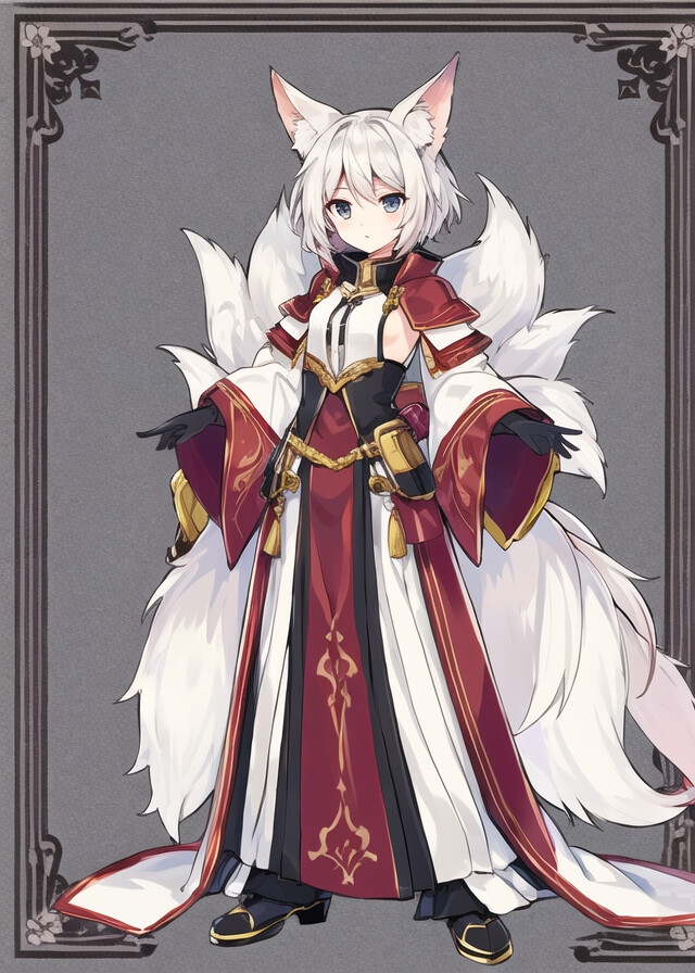 AIによって生成された可愛い狐娘イラスト100枚