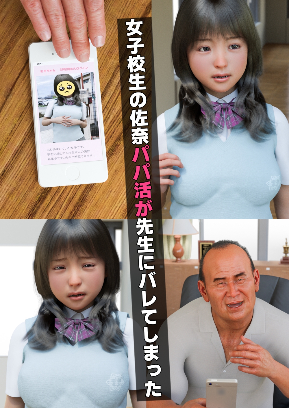 パパ活してるのばれた?!女子校生調教★物語