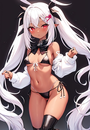 褐色少女のマイクロビキニ