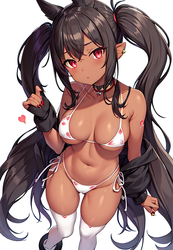 褐色少女のマイクロビキニ