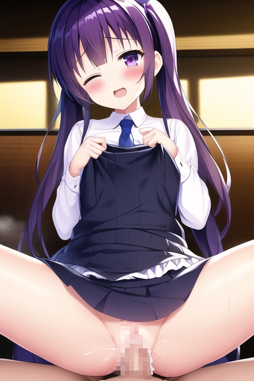 紫髪の叡智なメスガキっ子に大好きなおちんぽミルクザーメン接合パーティ開催