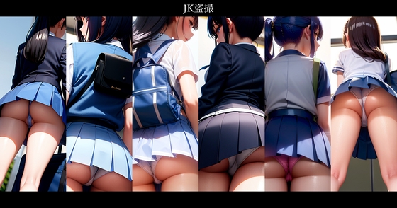 通学JKの蒸れたパンツ盗撮記録