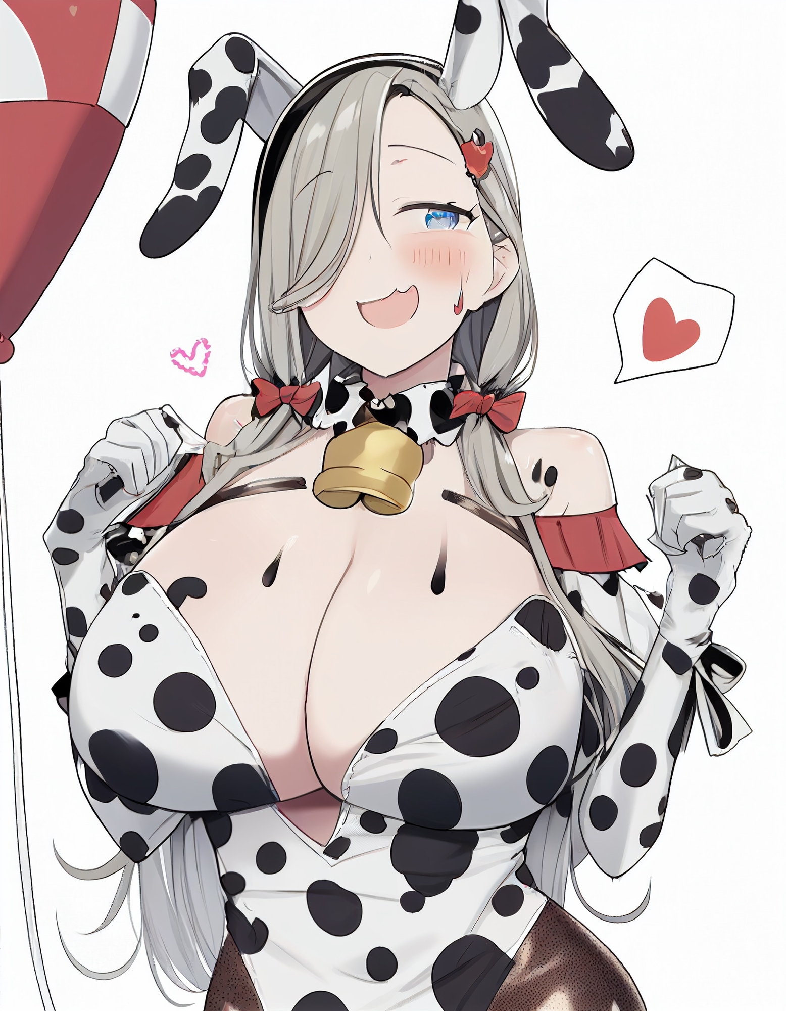 【AI生成】むちむち銀髪バニーガールのイラストを詰め合わせ!