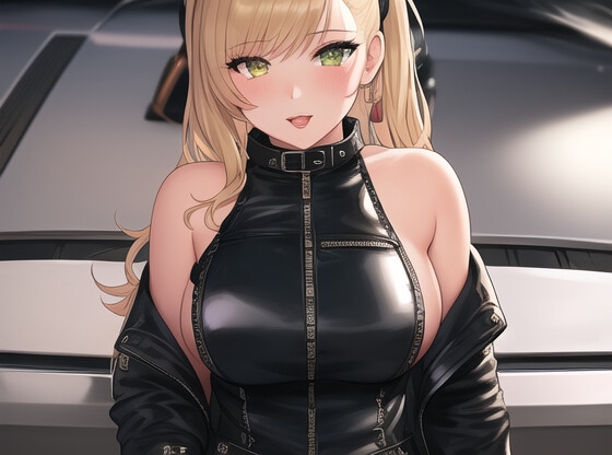 【つやつや質感】バイク乗りのピチピチスーツお姉さん達